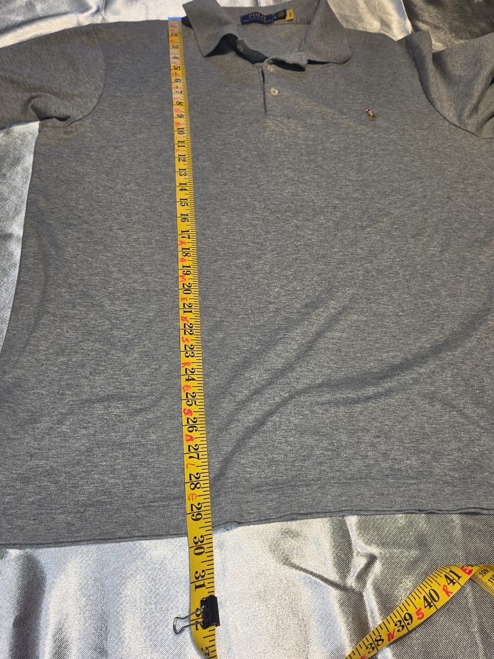 Polo by Ralph Lauren Men’s Heather Gray Polo Size LT - Picture 10 of 11
